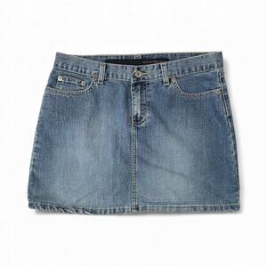 Vintage Calvin Klein Jeans Denim Mini Skirt Size 9 Juniors Blue 90s Preppy Boho